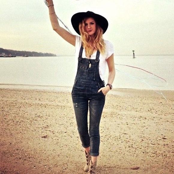 free people skinny overalls